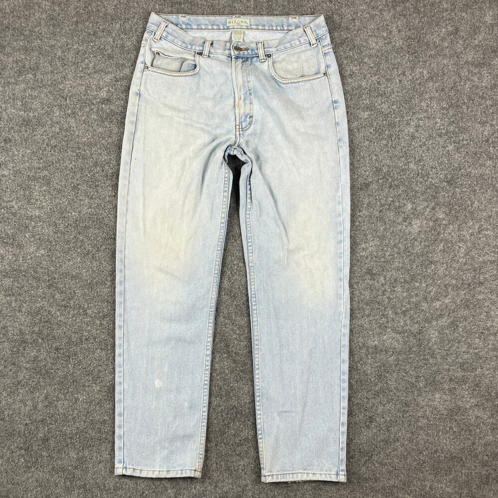 Merona Jeans Womens 34x30 Light Wash Straight Leg Casual Denim Vintage Look